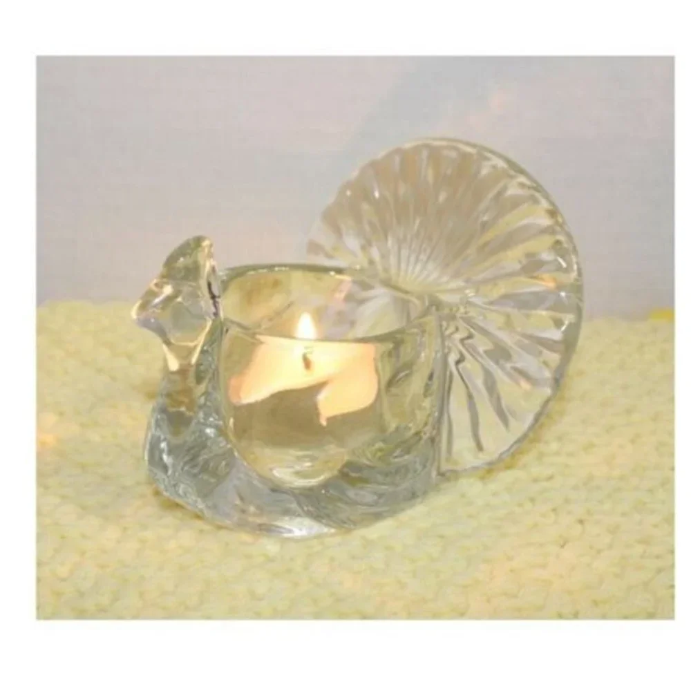 Vintage Avon Glass Peacock Candle Holder Votive Fall Harvest Turkey Holiday